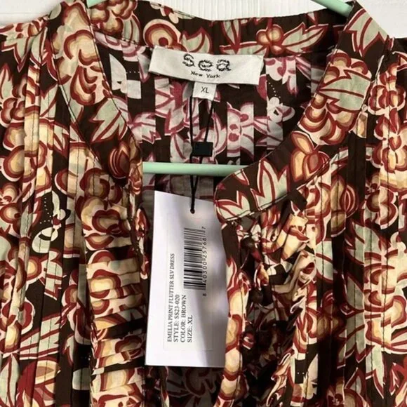 Sea New York Emelia Print Flutter Sleeve Dress - Picture 9 of 13